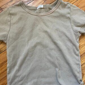 Brandy Melville Tan Baby Tee